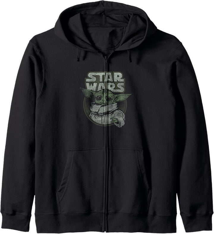 Star Wars The Mandalorian The Child Faded Circle Portrait Kapuzenjacke