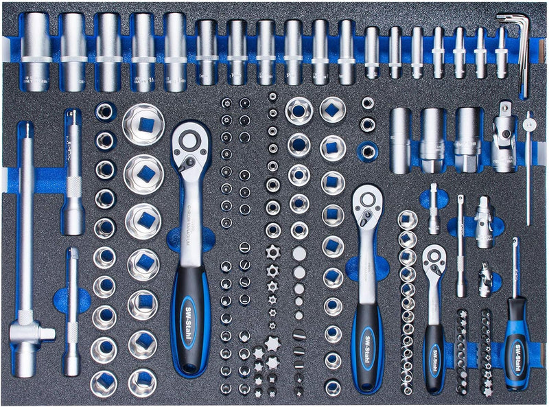 SW-Stahl Z3010-1 Werkstattwagen- Sortiment Steckschlüssel