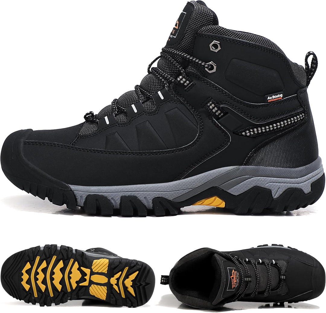 AX BOXING Winterschuhe Herren Gefüttert Winterstiefel Warm Wanderschuhe Draussen Winterboots Rutschf