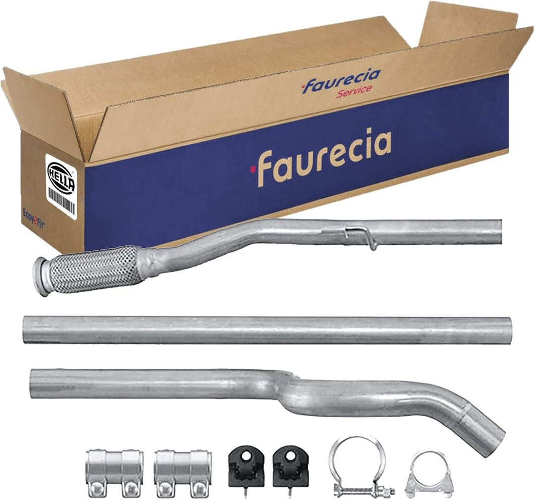 HELLA 8LA 366 002-781 Abgasrohr - Easy2Fit® Kit - mitte - dreiteilig - Set mit Anbauteilen