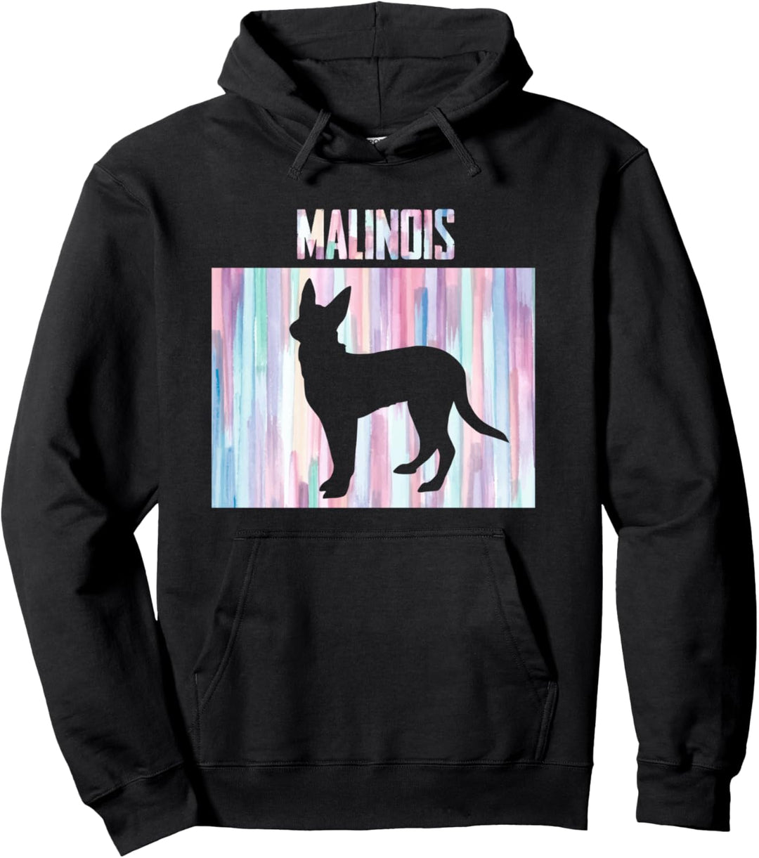 Malinois Vintage Rertro Farb Hund Malinois Geschenk Pullover Hoodie
