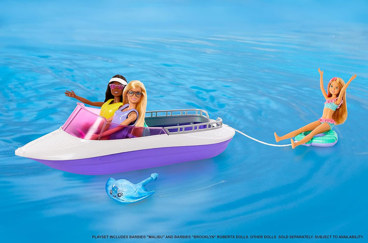 Barbie HHG60 - "Meerjungfrauen Power" Schnell-Boot mit 2 Puppen (blond/brünett) mit diversen Zubehör
