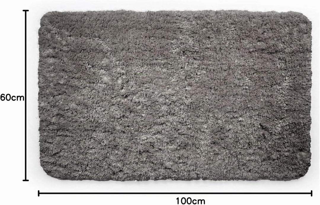 Beautissu Badematte rutschfest 100x60 cm – Duschvorleger Hochflor Badteppich rutschfest Waschbar Sha