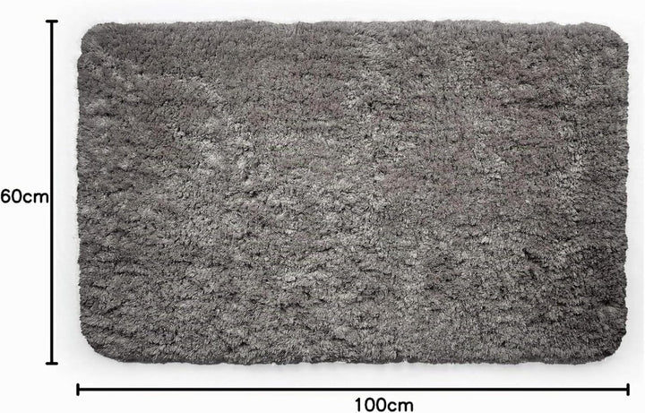Beautissu Badematte rutschfest 100x60 cm – Duschvorleger Hochflor Badteppich rutschfest Waschbar Sha
