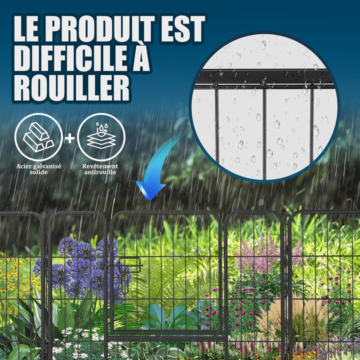 Qianruida Welpenlaufstall 80cm hoch Welpenauslauf Hundelaufstall Tierlaufstall Freilaufgehege für Hu