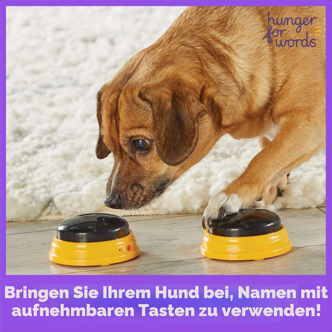 Hunger for Words Talking Pet Next Words Namen - 3 Stück Set beschreibbare Sprachtasten für Hunde, Hu