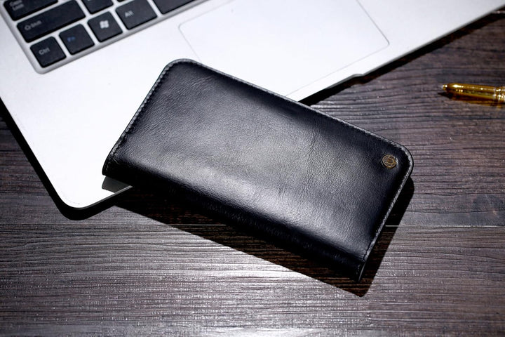 Cronus & Rhea - Smartphone Geldbörse aus Leder - Modell: Cerberus - Mit Geschenkbox - Geldbeutel Hül