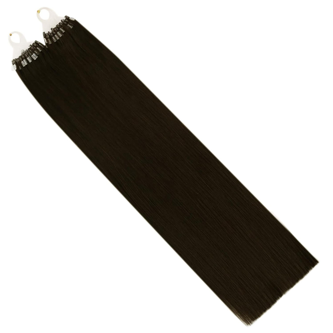 Microring Extensions Echthaar, Ugeat Dunkel Brown Micro Ring Extensions Echthaar Remy Hair Extension
