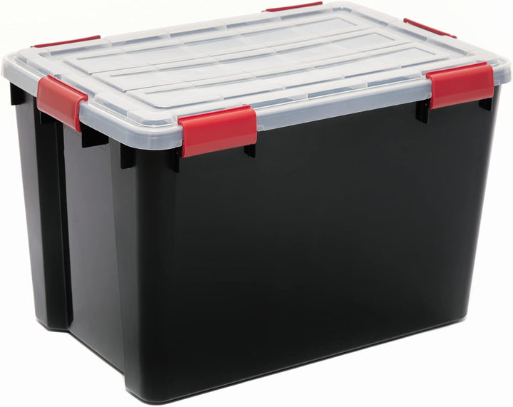 Iris Ohyama, Wasserdichte Aufbewahrungsboxen aus Kunststoff mit 70-Liter-Deckel, 3er-Set, BPA-frei,