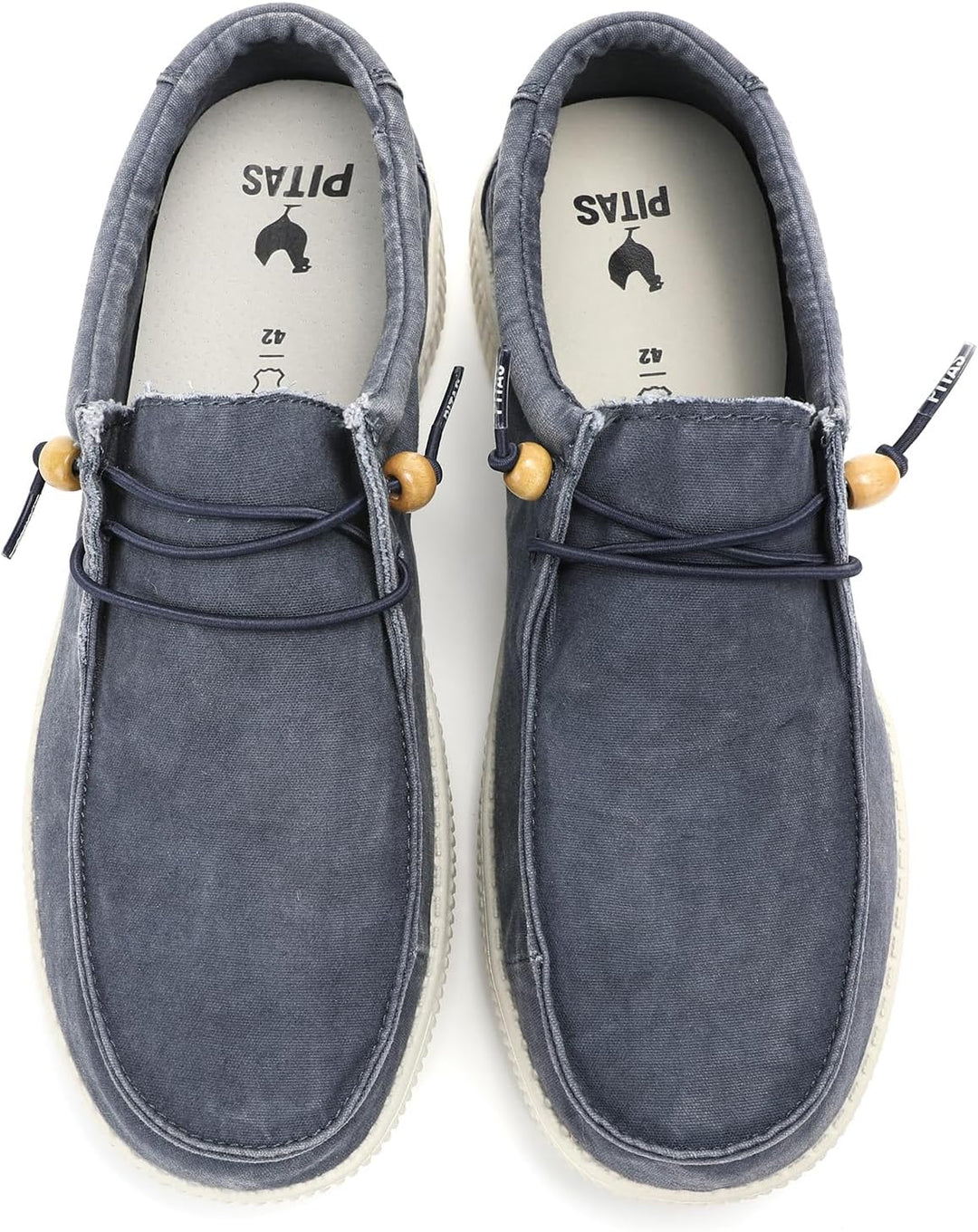 WALK IN PITAS | WP150 WALLABI Washed | Herren Mokassins | Flache Slipper für Männer | Slip on Loafer