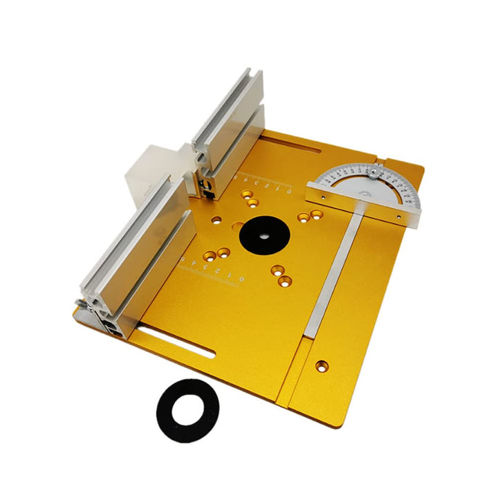 KKnoon Set mit 3 Frästisch-Einlegeplatten, Aluminiumlegierung, Holzfräsen, Flip-Board, Schneidemasch