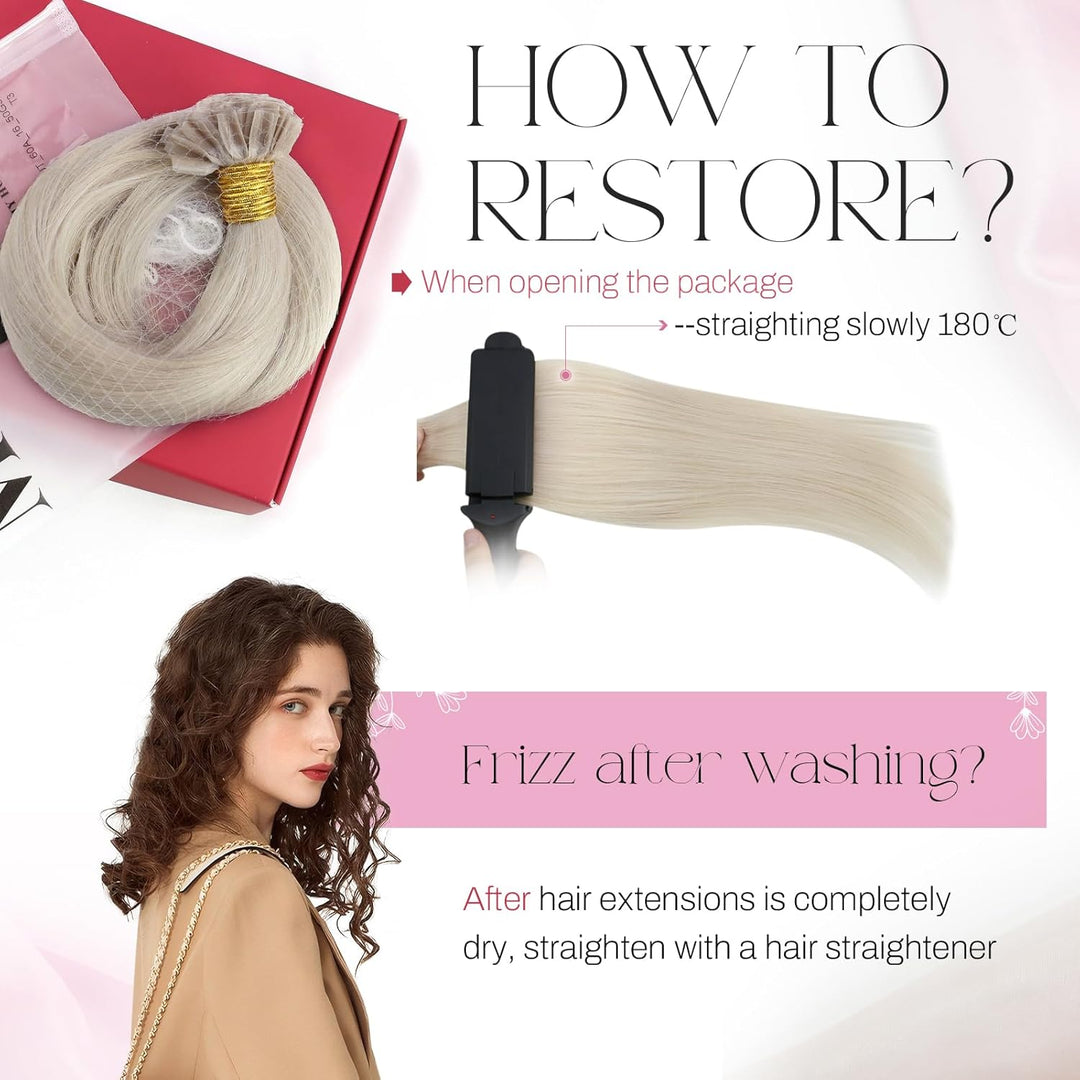 Moresoo Bonding Extensions Echthaar Blond 1g U Tip Extensions Echthaar Remy Keratin Hot Fusion Haarv