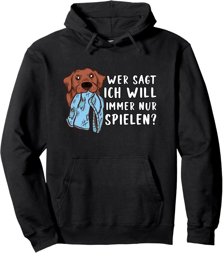 Süsser Hund immer nur spielen lustiger Rhodesian ridgeback Pullover Hoodie