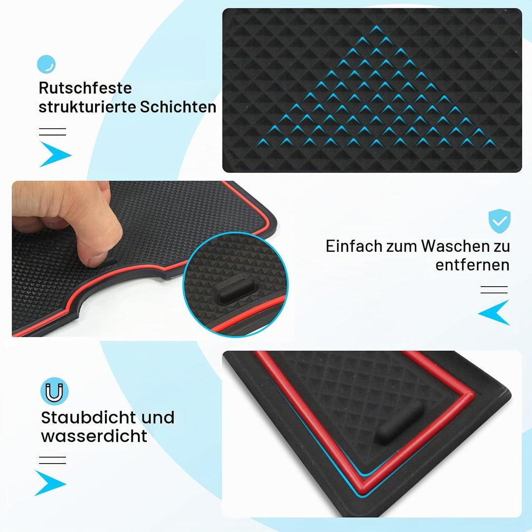 CDEFG Kompatibel mit Renault Austral E-Tech Hybrid 2022 2023, Gummimatten Mittelkonsole Antirutschma