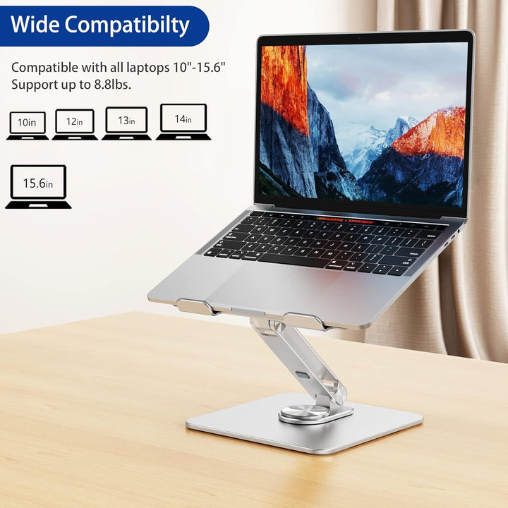 BESIGN LSX7 Laptop ständer mit 360 Drehbarer Basis, Verstellbarer ergonomischer Notebook-Ständer, La