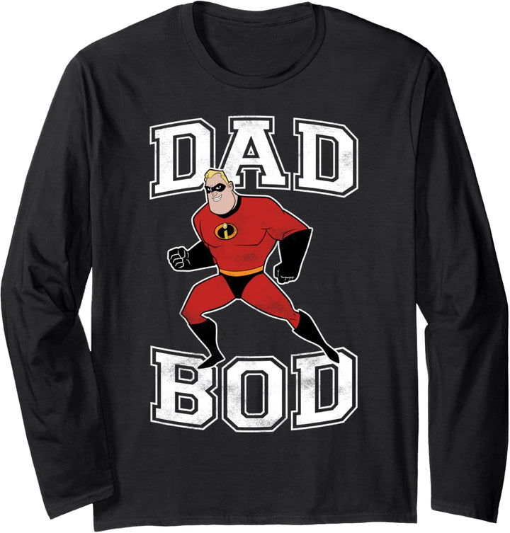 Disney Pixar Incredibles Mr. Incredible Dad Bod Portrait Langarmshirt