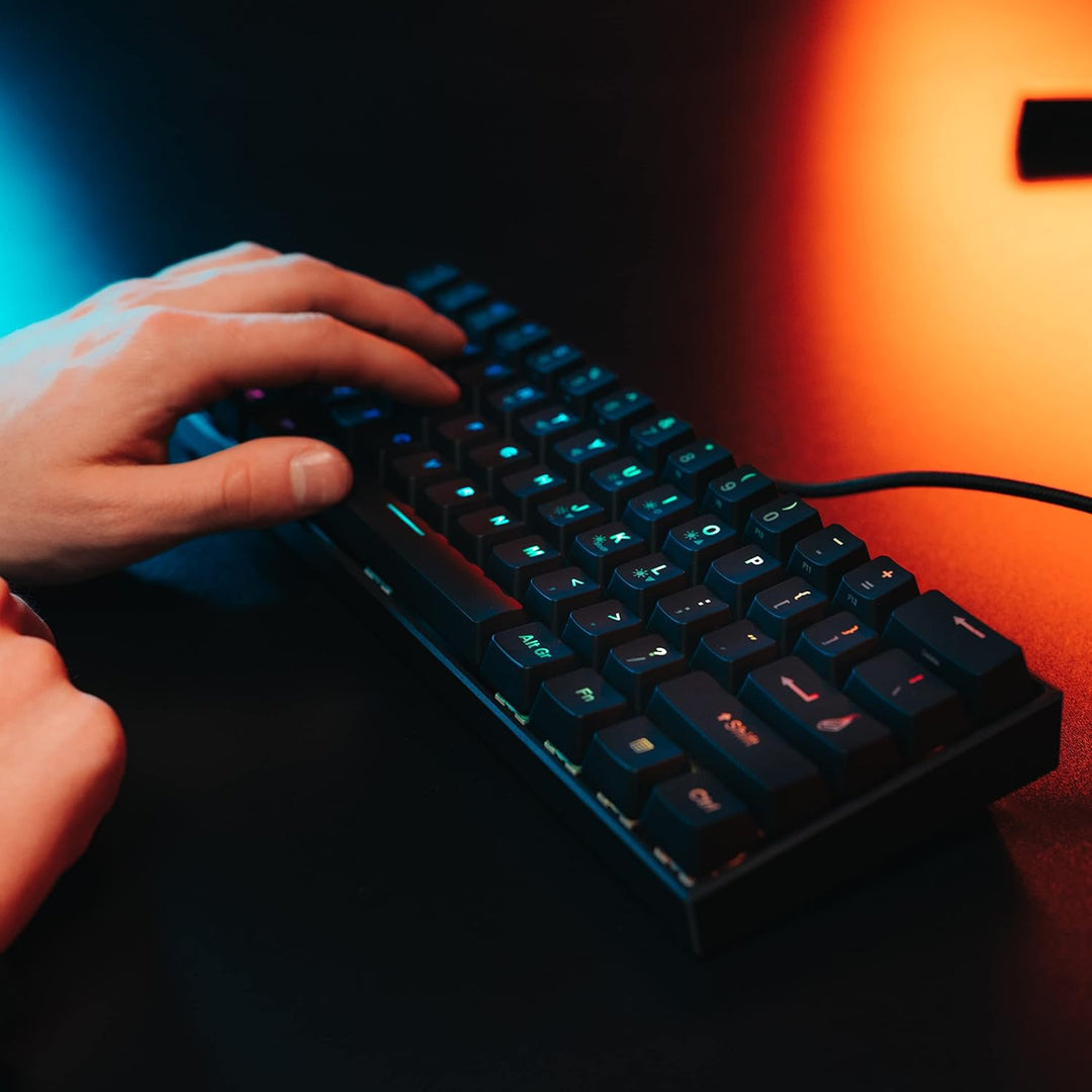 SureFire Kingpin M1 60% Mechanische Gaming Tastatur Deutsch, Gaming Multimedia Keyboard klein & mobi