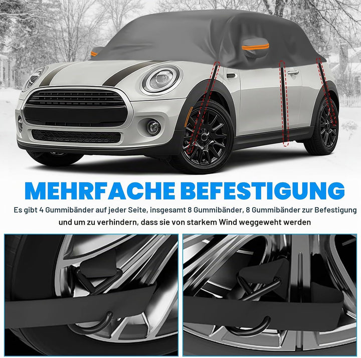 Autoabdeckung Wasserdicht Ersatz für Mini Cooper 3 Door 2000-2025, Sonnenfest Hälfte Autoabdeckung,