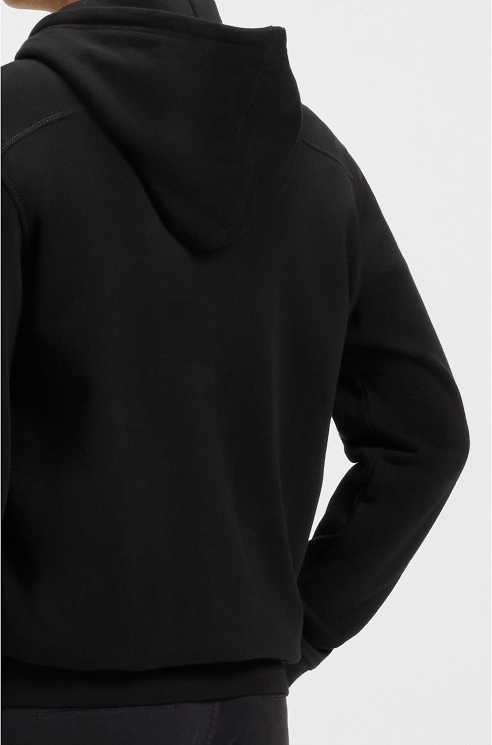 BOSS Herren Zetalky Hoodie aus Baumwoll-Terry mit tonalem Logo-Aufnäher und Reissverschluss L Black1