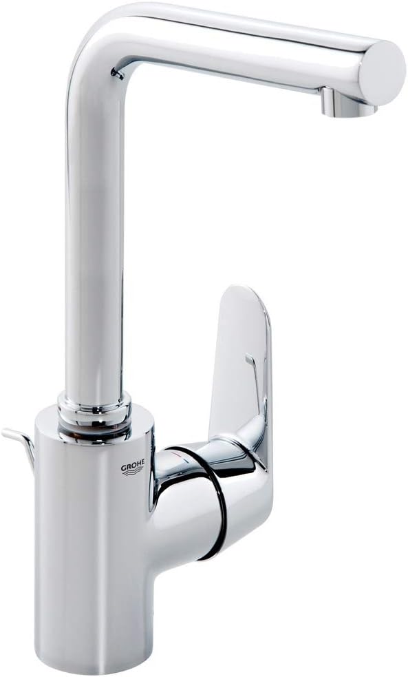 GROHE Eurodisc Cosmopolitan | Einhand-Waschtischbatterie, DN 15 L-Size mit Zugstange und GROHE Zero