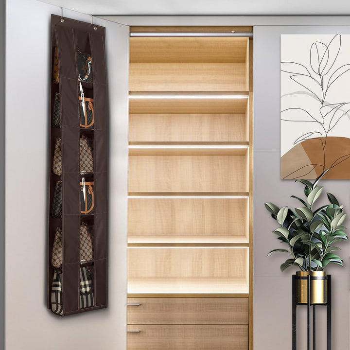 Lirex Tür Handtaschen Organizer, Platzsparende Aufbewahrung für Handtaschen und Kleidung, Inklusive