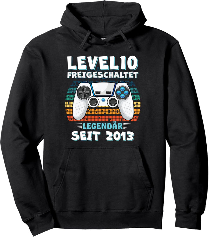 Level 10 Geburtstag Junge Jungen Lustig 2013 10er Geburtstag Pullover Hoodie