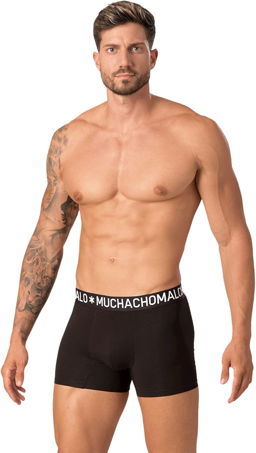 Muchachomalo - 2-Pack Unterhose - Elastische Baumwolle - Weicher Bund S Schwarz, S Schwarz