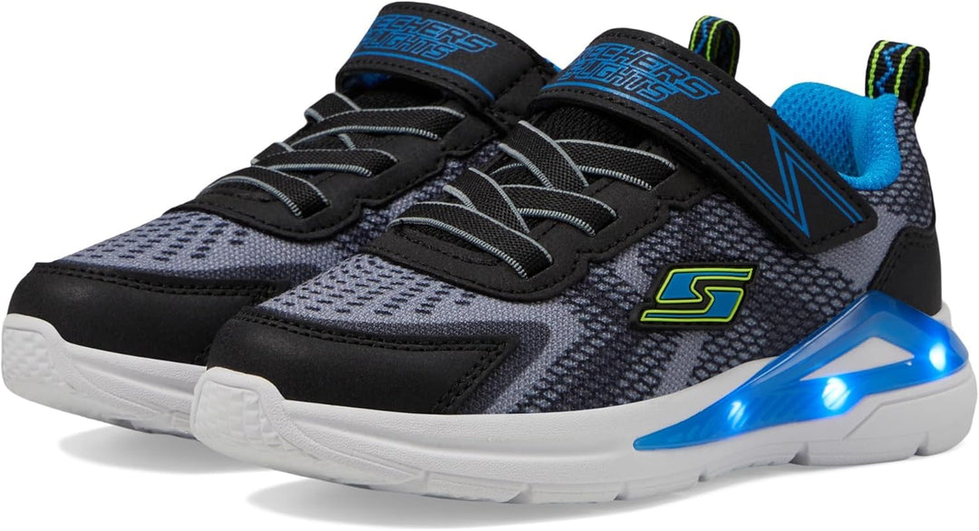 Skechers Jungen 401660l Bkyb Sneaker 30 EU Black Charcoal Textile Yellow Blue Trim, 30 EU Black Char