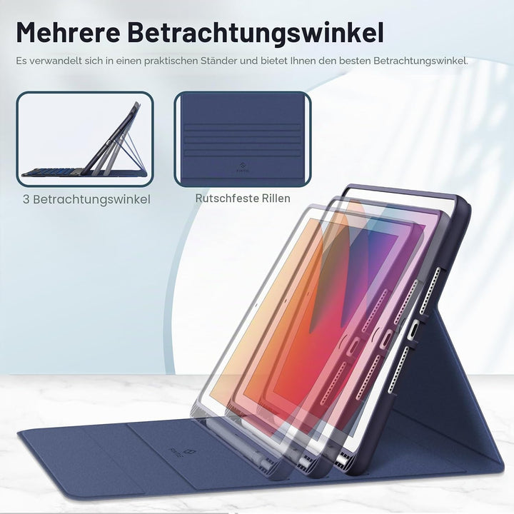 Fintie Hülle mit Tastatur für iPad 9. / 8. / 7. Generation (10.2 Zoll, 2021/2020/2019), Beleuchtete