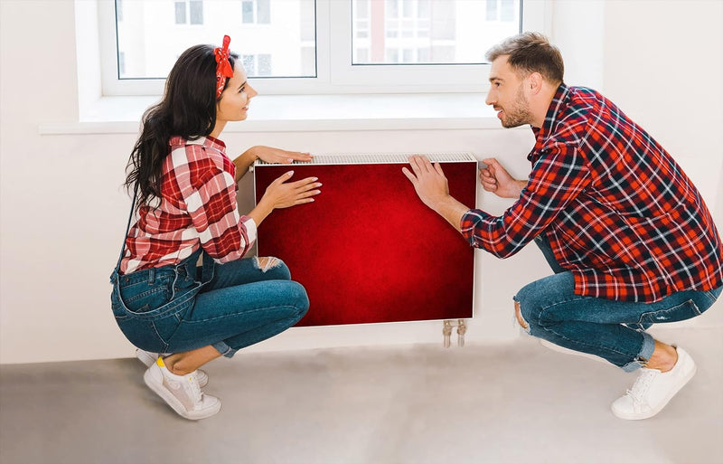 DarHaus Magnet Heizkörperverkleidung Heizkörperabdeckung Heizung Schutz, 80x60 Motiv ROT 80x60 cm, 8