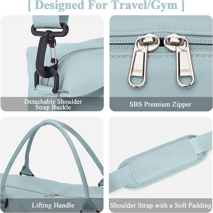 Reisetasche Damen Handgepäck Tasche Sporttasche Weekender Bag Schwimmtasche Wasserdicht Travel Bag D