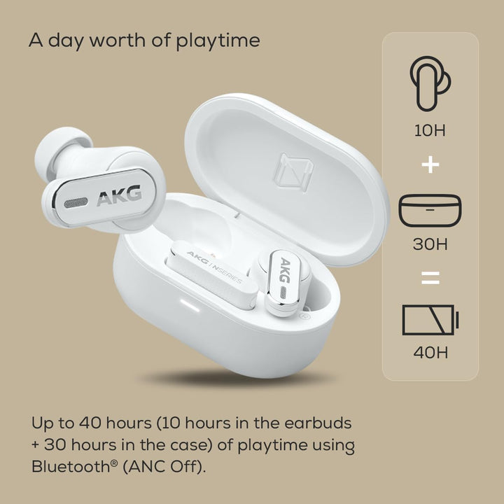 AKG N5 Hybrid TWS Headset – Kabelloser kristallklarer Sound, True Adaptive Noise Cancelling, Zoom-ze