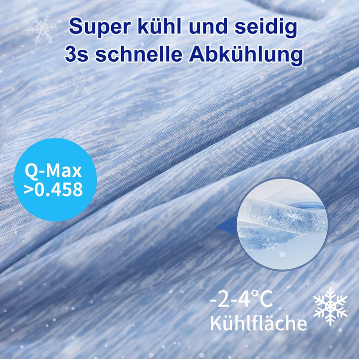MH MYLUNE HOME Kühldecke Leichte Sommerdecke, Arc-Chill Q-Max>0.458, 2in1 Kühlende Bettdecke 150x200