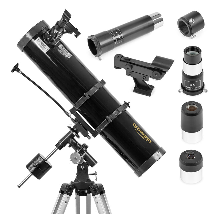 Omegon Teleskop N 130/920 EQ-2 | EQ-2 Montierung | für Einsteiger in die astronomische Beobachtung |