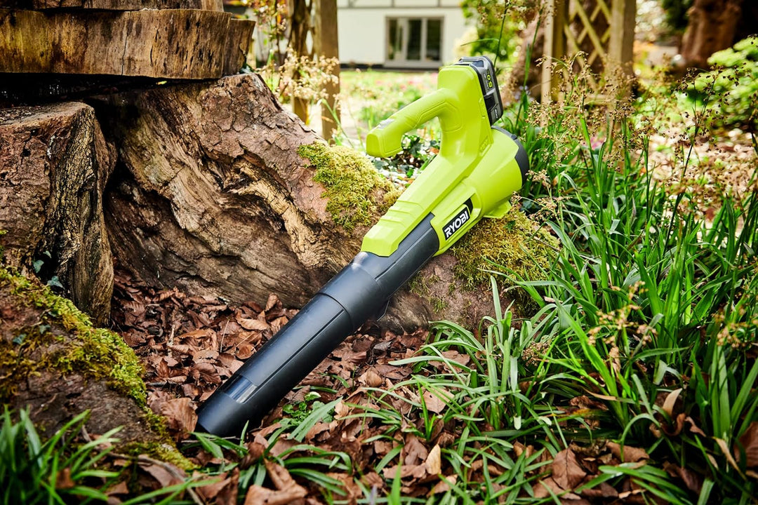 RYOBI 18 V ONE+ Akku-Laubgebläse RY18BLA-0 (145 km/h Luftgeschwindigkeit, Luftvolumen 7,1 m³/min; oh