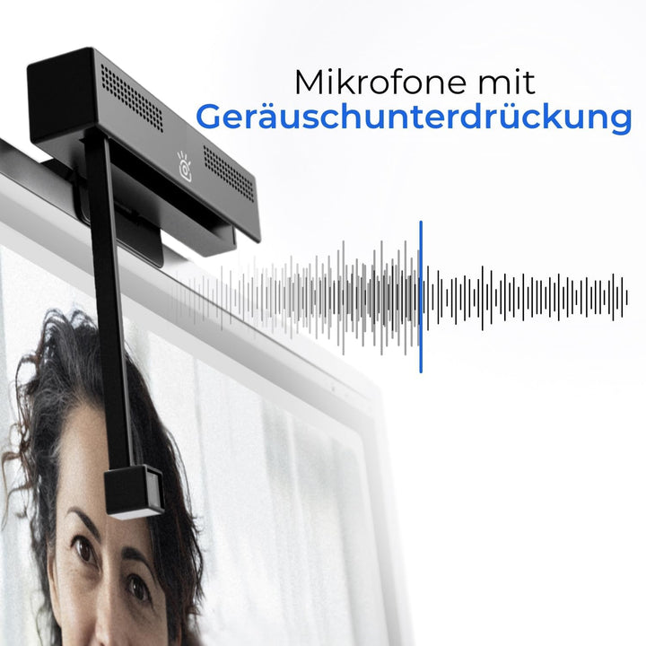 Pro 4K HD Webcam mit Mikrofon und Sichtschutzklappe,Augenkontakt-Webcam,Plug&Play mit automatischer