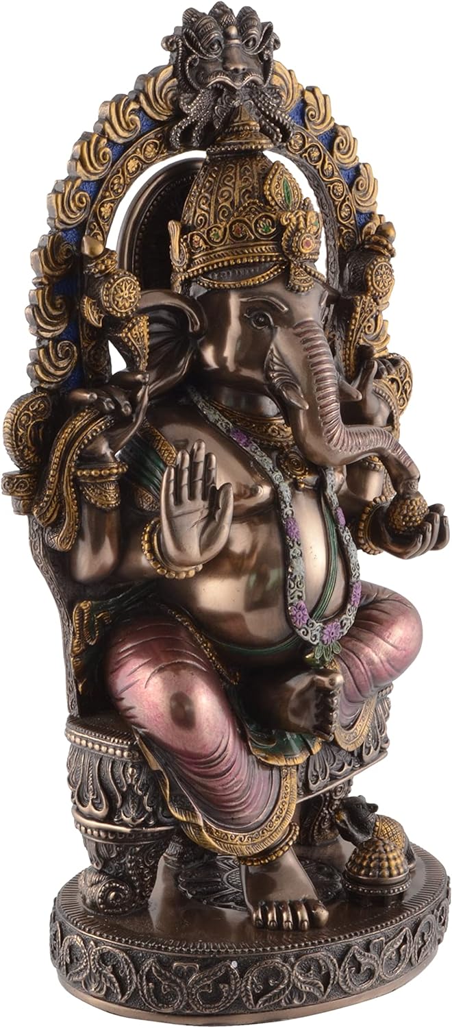 VOGLER Joh. Vogler GmbH Ganesha indischer Gott des Glücks - Tempelbogen sitzend bronziert by Verones