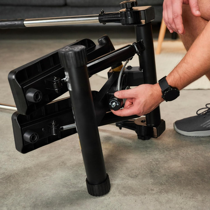 Hop-Sport Swing Stepper HS-050S Norg, Up-Down-Side-Stepper für Zuhause mit Haltegriffen, Expander &