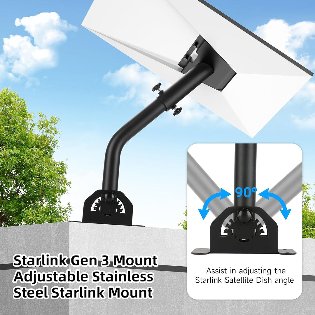 Starlink Gen 3 Halterung, 360° Verstellbarer Starlink Montagesatz Kompatibel mit V3 Starlink Standar