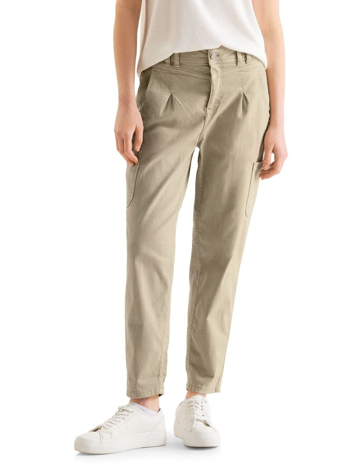 Street One Damen Cargohose 29W / 28L Smooth Sand Washed, 29W / 28L Smooth Sand Washed