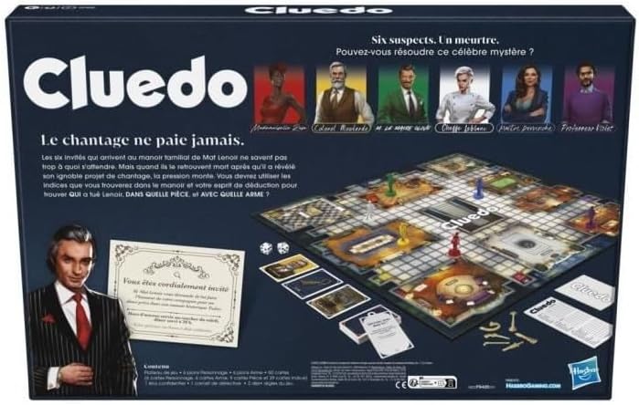 Hasbro Gaming Cluedo Familienspiel für 2 bis 6 Spieler, ab 8 Jahren