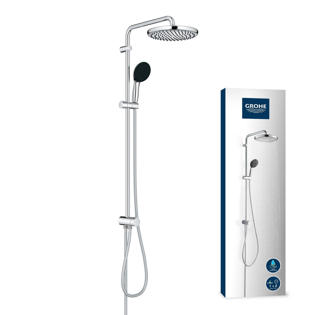 GROHE Vitalio 250, Duschset ohne Armatur, wassersparend, 8l pro Min (Regendusche für vorhandene Dusc