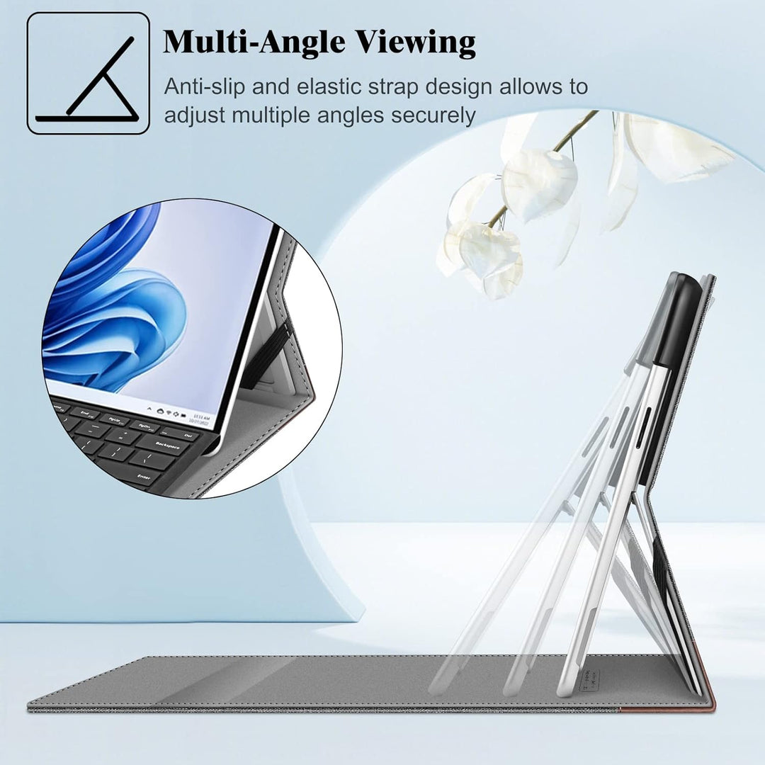 Fintie Hülle für Microsoft Surface Pro 11/10 / 9 (2024-2022) 13 Zoll - Multi-Sichtwinkel Kunstleder
