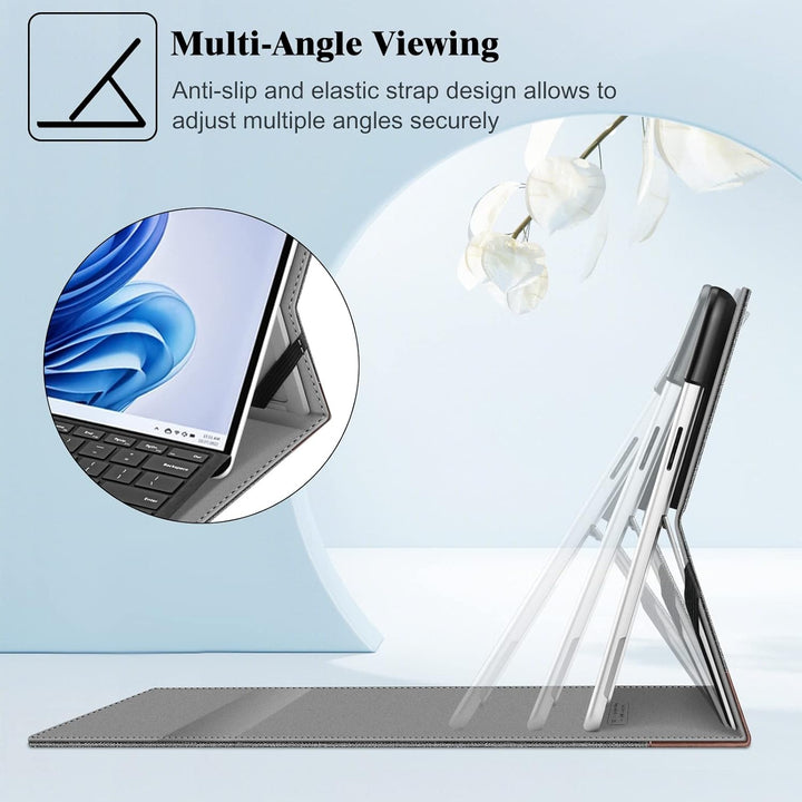 Fintie Hülle für Microsoft Surface Pro 11/10 / 9 (2024-2022) 13 Zoll - Multi-Sichtwinkel Kunstleder