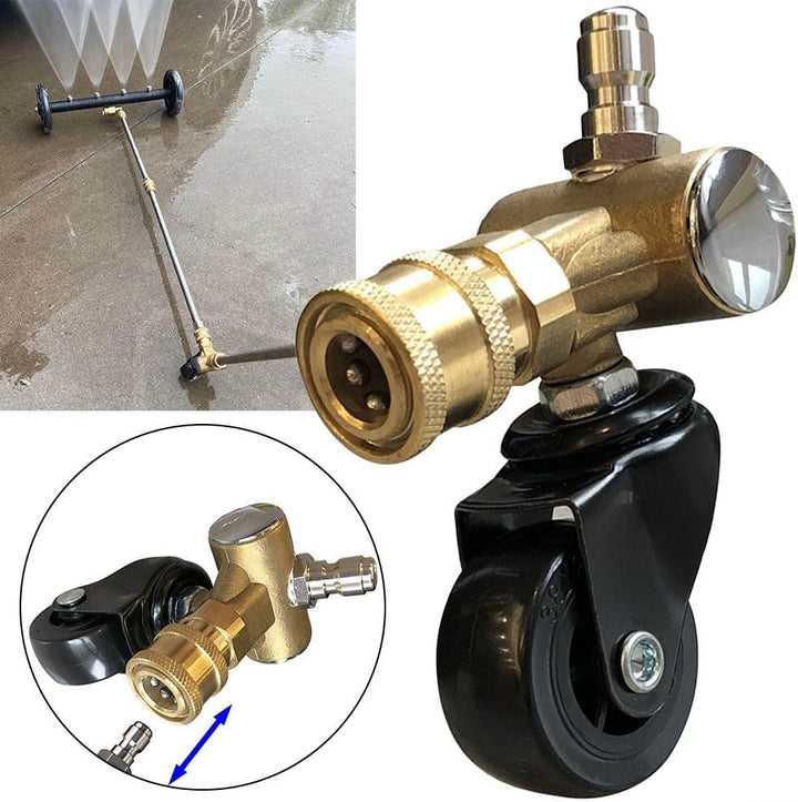 Auto Untergestell Reinigung Schwenkrad 1/4 Zoll Hochdruckreiniger Adapter Unterboden Autowäsche Wass