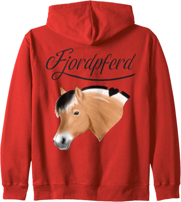 Fjordpferd, Fjord, Fjordi Kopf ein Pony Fan süsses Pferde Kapuzenjacke
