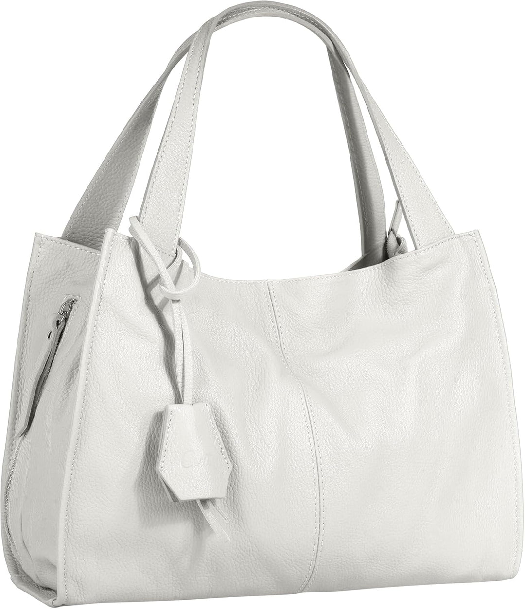 Shopper Echt Leder Damen Made in Italy, Smartphonefach, Ledertasche Damen, Handtasche Echtleder, Umh