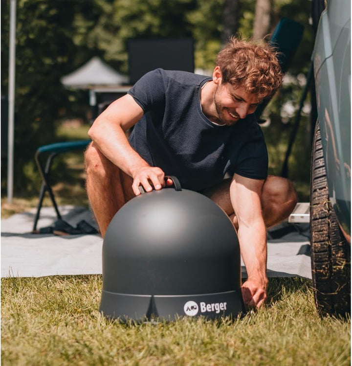 BERGER Move 4.0 Mobile Sat-Antenne | Vollautomatische Satellitenantenne für Camping graphit, graphit