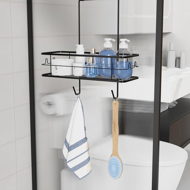 Golden Bell Duschablage zum Hängen, Duschablage Ohne Bohren, Shampoo Halterung für Dusche, Schwarz 2