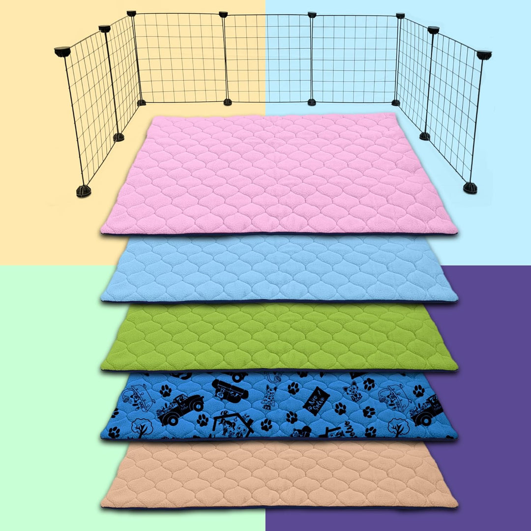 NEO SOLVO Käfigeinlage für Kaninchen und Meerschweinchen mit Abnehmbarer Fleece-Tunneldecke - perfek